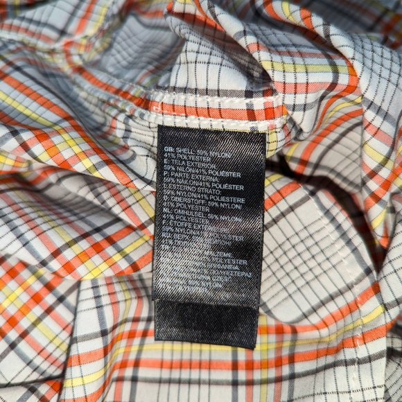 North Face Men's Large Short Sleeve Plaid Button Front Casual Shirt - Picture 9 of 11